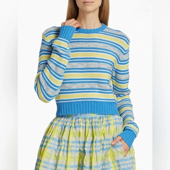 ROSIE ASSOULIN Striped Knit Cotton Jumper - size Large - Pristine Condition - Picture 15 of 16